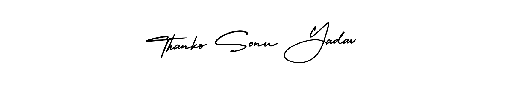 Also You can easily find your signature by using the search form. We will create Thanks Sonu Yadav name handwritten signature images for you free of cost using AmerikaSignatureDemo-Regular sign style. Thanks Sonu Yadav signature style 3 images and pictures png