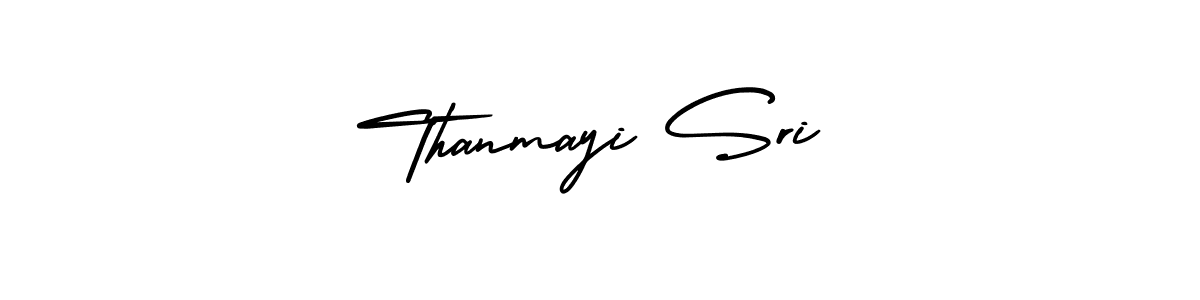 Create a beautiful signature design for name Thanmayi Sri. With this signature (AmerikaSignatureDemo-Regular) fonts, you can make a handwritten signature for free. Thanmayi Sri signature style 3 images and pictures png