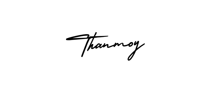 Thanmoy stylish signature style. Best Handwritten Sign (AmerikaSignatureDemo-Regular) for my name. Handwritten Signature Collection Ideas for my name Thanmoy. Thanmoy signature style 3 images and pictures png