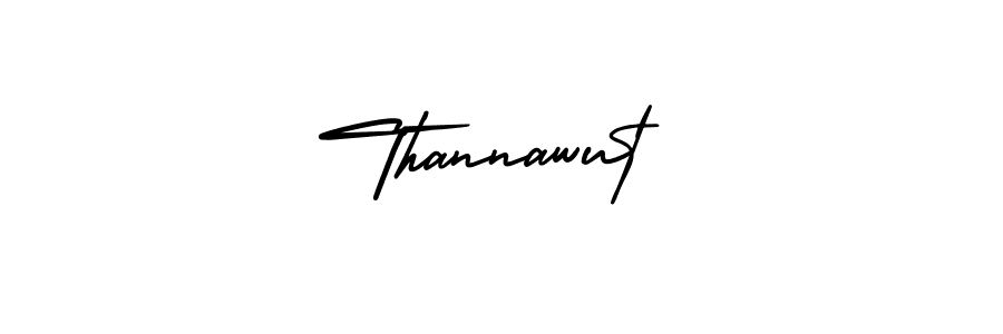 Design your own signature with our free online signature maker. With this signature software, you can create a handwritten (AmerikaSignatureDemo-Regular) signature for name Thannawut. Thannawut signature style 3 images and pictures png