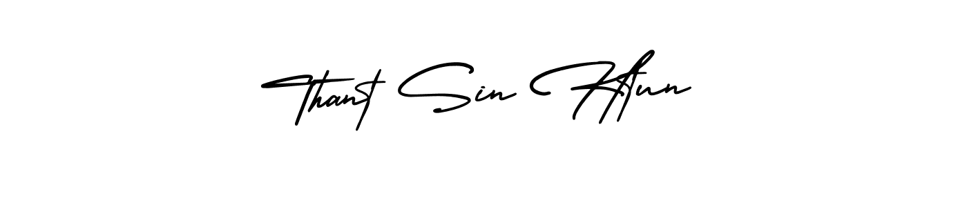 Create a beautiful signature design for name Thant Sin Htun. With this signature (AmerikaSignatureDemo-Regular) fonts, you can make a handwritten signature for free. Thant Sin Htun signature style 3 images and pictures png