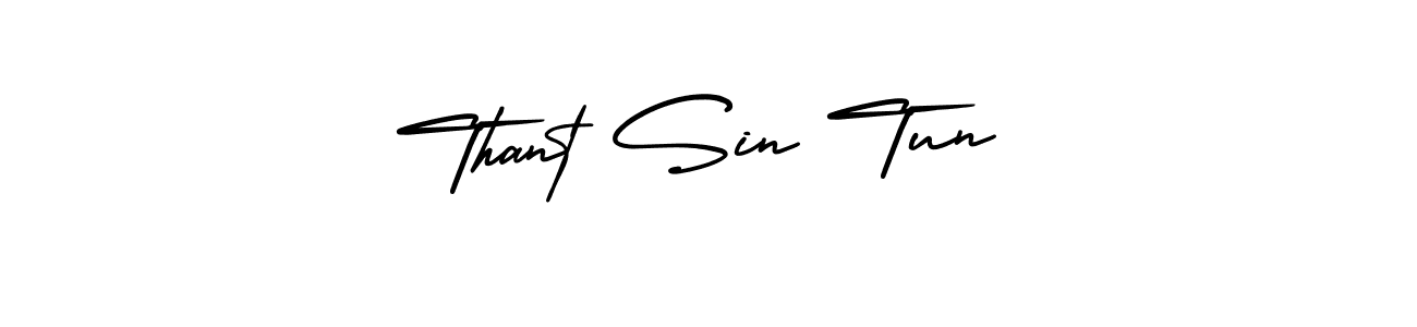 AmerikaSignatureDemo-Regular is a professional signature style that is perfect for those who want to add a touch of class to their signature. It is also a great choice for those who want to make their signature more unique. Get Thant Sin Tun name to fancy signature for free. Thant Sin Tun signature style 3 images and pictures png