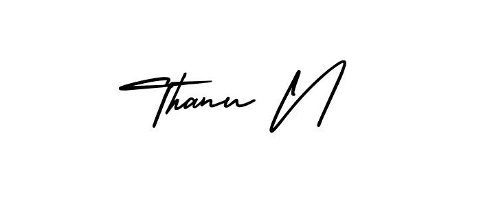 Also You can easily find your signature by using the search form. We will create Thanu N name handwritten signature images for you free of cost using AmerikaSignatureDemo-Regular sign style. Thanu N signature style 3 images and pictures png