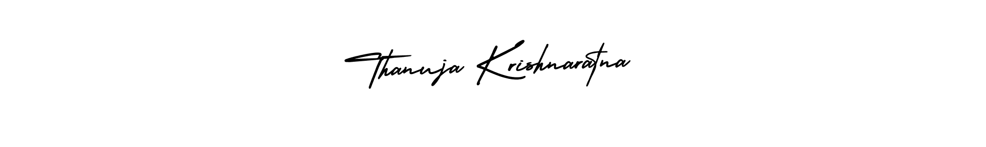 Make a short Thanuja Krishnaratna signature style. Manage your documents anywhere anytime using AmerikaSignatureDemo-Regular. Create and add eSignatures, submit forms, share and send files easily. Thanuja Krishnaratna signature style 3 images and pictures png