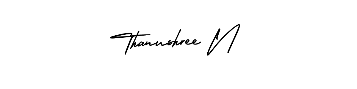 Create a beautiful signature design for name Thanushree N. With this signature (AmerikaSignatureDemo-Regular) fonts, you can make a handwritten signature for free. Thanushree N signature style 3 images and pictures png