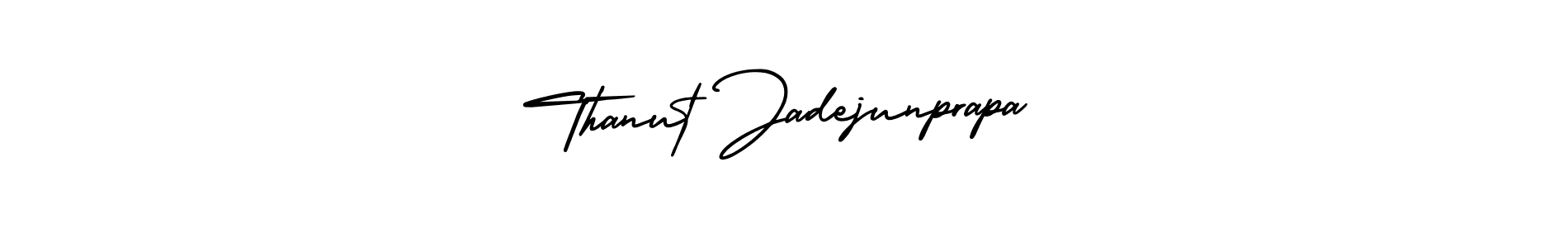 Similarly AmerikaSignatureDemo-Regular is the best handwritten signature design. Signature creator online .You can use it as an online autograph creator for name Thanut Jadejunprapa. Thanut Jadejunprapa signature style 3 images and pictures png