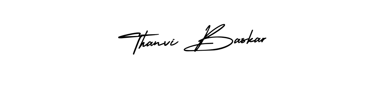 It looks lik you need a new signature style for name Thanvi Baskar. Design unique handwritten (AmerikaSignatureDemo-Regular) signature with our free signature maker in just a few clicks. Thanvi Baskar signature style 3 images and pictures png