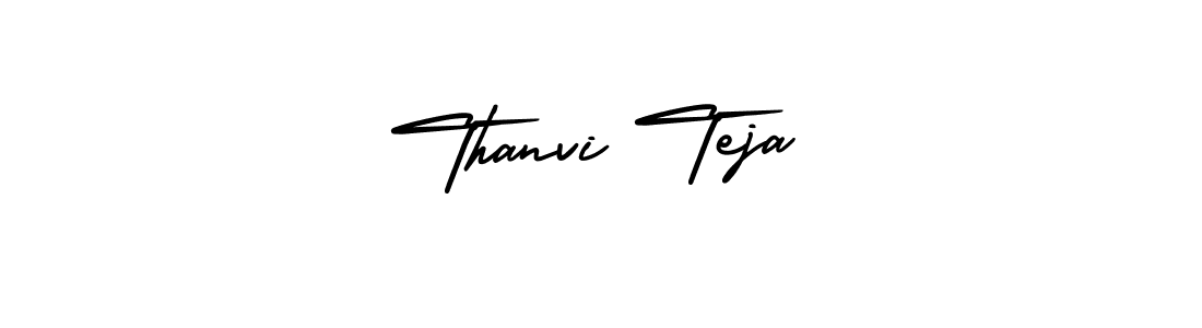 It looks lik you need a new signature style for name Thanvi Teja. Design unique handwritten (AmerikaSignatureDemo-Regular) signature with our free signature maker in just a few clicks. Thanvi Teja signature style 3 images and pictures png