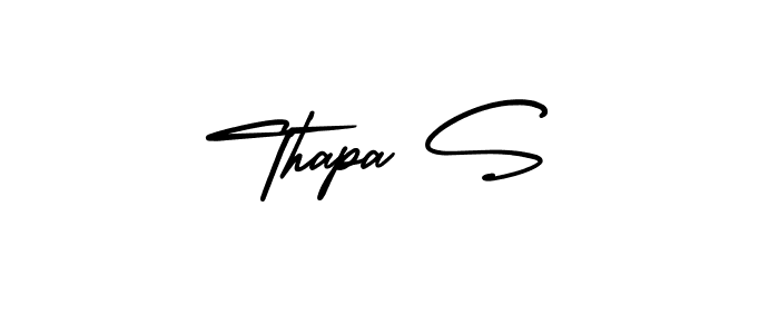 How to make Thapa S signature? AmerikaSignatureDemo-Regular is a professional autograph style. Create handwritten signature for Thapa S name. Thapa S signature style 3 images and pictures png
