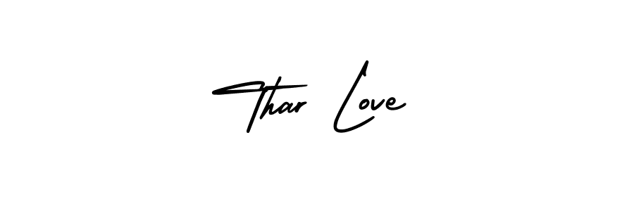 Use a signature maker to create a handwritten signature online. With this signature software, you can design (AmerikaSignatureDemo-Regular) your own signature for name Thar Love. Thar Love signature style 3 images and pictures png