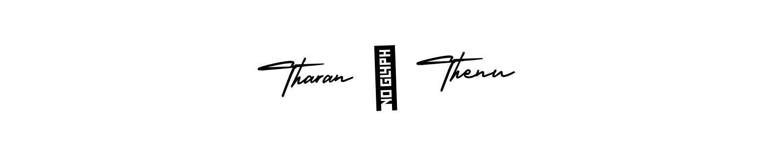 Create a beautiful signature design for name Tharan ❤ Thenu. With this signature (AmerikaSignatureDemo-Regular) fonts, you can make a handwritten signature for free. Tharan ❤ Thenu signature style 3 images and pictures png