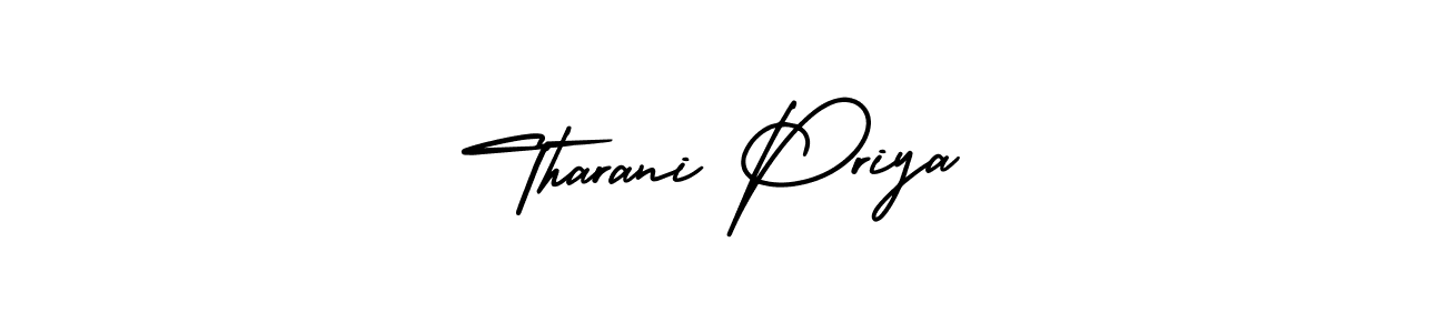 Tharani Priya stylish signature style. Best Handwritten Sign (AmerikaSignatureDemo-Regular) for my name. Handwritten Signature Collection Ideas for my name Tharani Priya. Tharani Priya signature style 3 images and pictures png