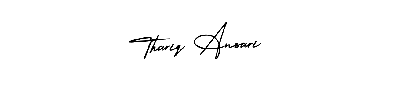 How to make Thariq Ansari signature? AmerikaSignatureDemo-Regular is a professional autograph style. Create handwritten signature for Thariq Ansari name. Thariq Ansari signature style 3 images and pictures png