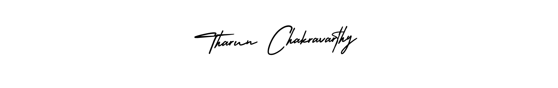 Make a beautiful signature design for name Tharun Chakravarthy. With this signature (AmerikaSignatureDemo-Regular) style, you can create a handwritten signature for free. Tharun Chakravarthy signature style 3 images and pictures png