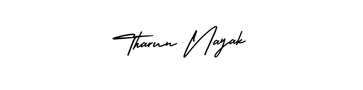 How to make Tharun Nayak name signature. Use AmerikaSignatureDemo-Regular style for creating short signs online. This is the latest handwritten sign. Tharun Nayak signature style 3 images and pictures png