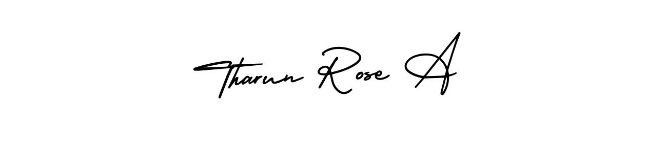 It looks lik you need a new signature style for name Tharun Rose A. Design unique handwritten (AmerikaSignatureDemo-Regular) signature with our free signature maker in just a few clicks. Tharun Rose A signature style 3 images and pictures png