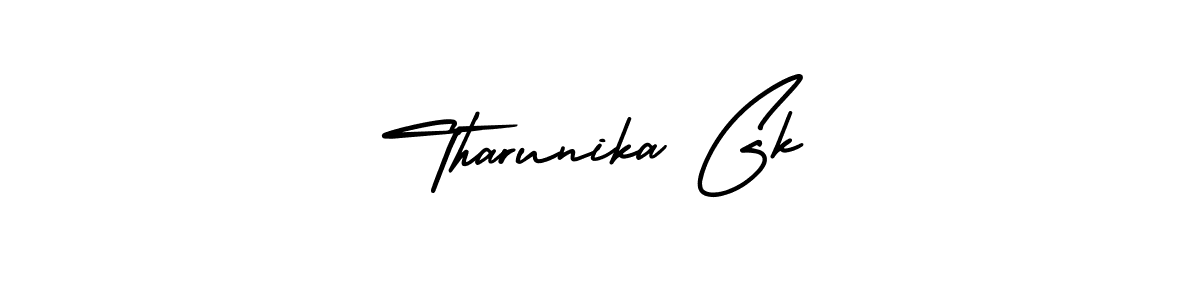 Also we have Tharunika Gk name is the best signature style. Create professional handwritten signature collection using AmerikaSignatureDemo-Regular autograph style. Tharunika Gk signature style 3 images and pictures png