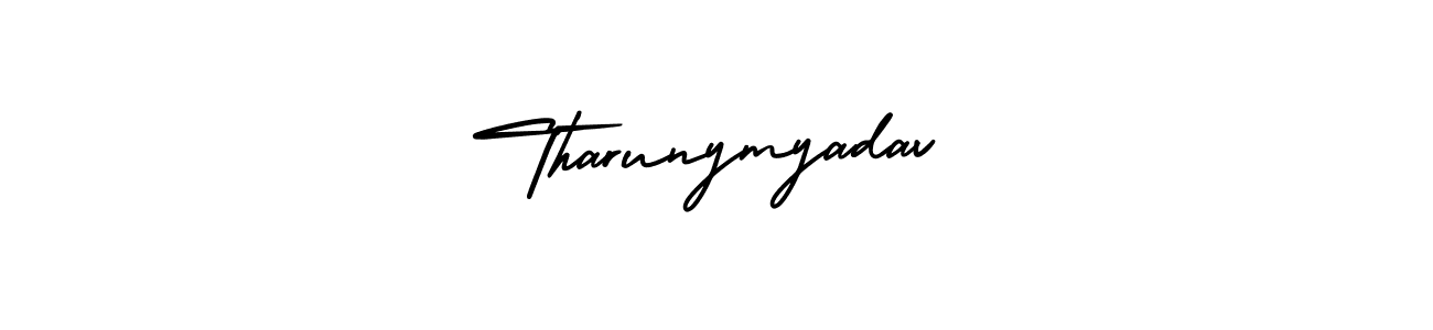 It looks lik you need a new signature style for name Tharunymyadav. Design unique handwritten (AmerikaSignatureDemo-Regular) signature with our free signature maker in just a few clicks. Tharunymyadav signature style 3 images and pictures png