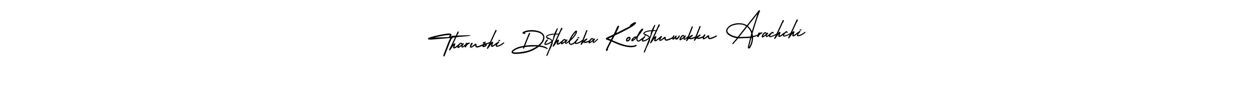 How to make Tharushi Dithalika Kodithuwakku Arachchi name signature. Use AmerikaSignatureDemo-Regular style for creating short signs online. This is the latest handwritten sign. Tharushi Dithalika Kodithuwakku Arachchi signature style 3 images and pictures png