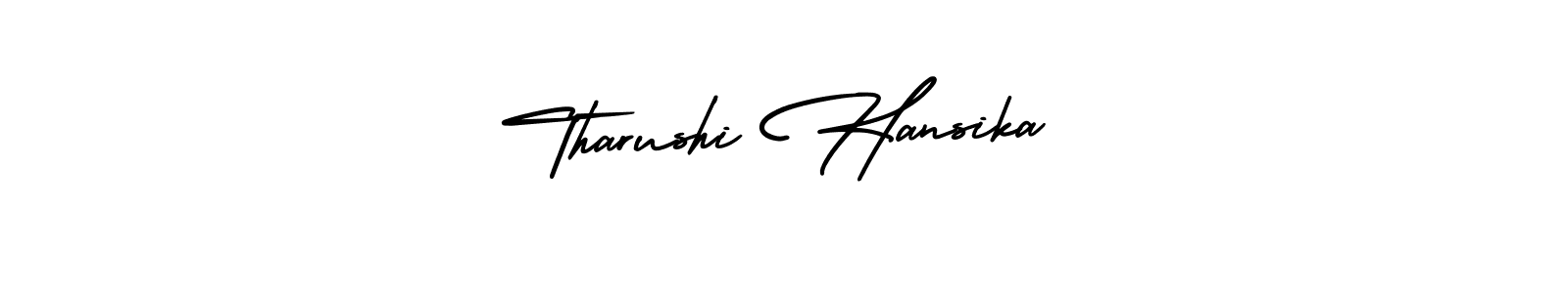 Tharushi Hansika stylish signature style. Best Handwritten Sign (AmerikaSignatureDemo-Regular) for my name. Handwritten Signature Collection Ideas for my name Tharushi Hansika. Tharushi Hansika signature style 3 images and pictures png