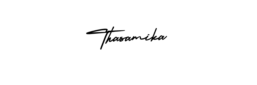 How to Draw Thasamika signature style? AmerikaSignatureDemo-Regular is a latest design signature styles for name Thasamika. Thasamika signature style 3 images and pictures png