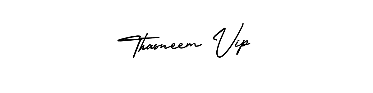It looks lik you need a new signature style for name Thasneem Vip. Design unique handwritten (AmerikaSignatureDemo-Regular) signature with our free signature maker in just a few clicks. Thasneem Vip signature style 3 images and pictures png