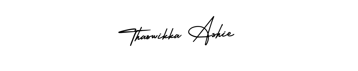 It looks lik you need a new signature style for name Thaswikka Ashie. Design unique handwritten (AmerikaSignatureDemo-Regular) signature with our free signature maker in just a few clicks. Thaswikka Ashie signature style 3 images and pictures png