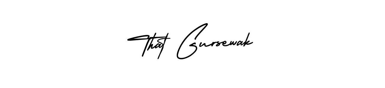 Create a beautiful signature design for name That Gursewak. With this signature (AmerikaSignatureDemo-Regular) fonts, you can make a handwritten signature for free. That Gursewak signature style 3 images and pictures png