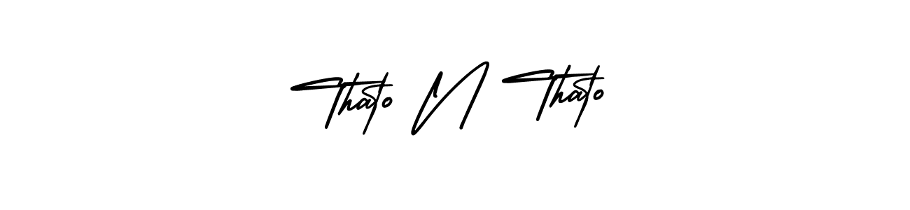 Make a beautiful signature design for name Thato N Thato. With this signature (AmerikaSignatureDemo-Regular) style, you can create a handwritten signature for free. Thato N Thato signature style 3 images and pictures png