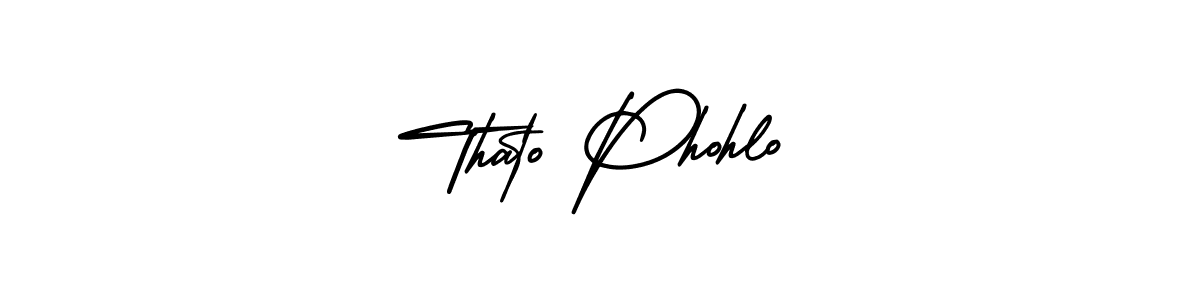 Create a beautiful signature design for name Thato Phohlo. With this signature (AmerikaSignatureDemo-Regular) fonts, you can make a handwritten signature for free. Thato Phohlo signature style 3 images and pictures png