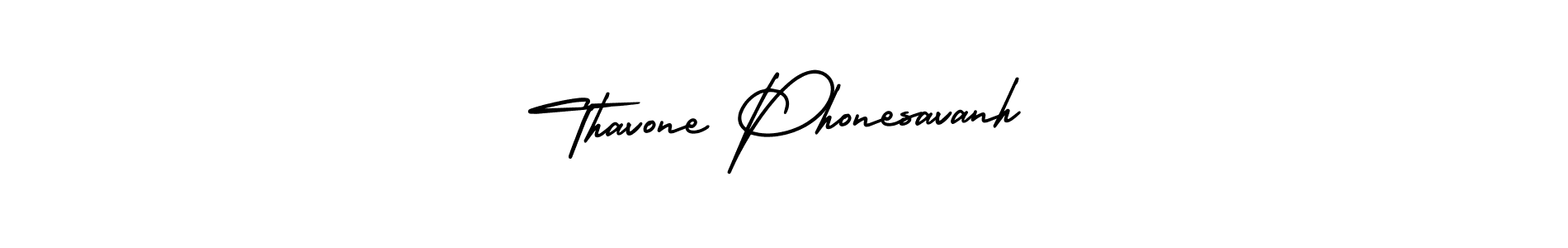 Design your own signature with our free online signature maker. With this signature software, you can create a handwritten (AmerikaSignatureDemo-Regular) signature for name Thavone Phonesavanh. Thavone Phonesavanh signature style 3 images and pictures png