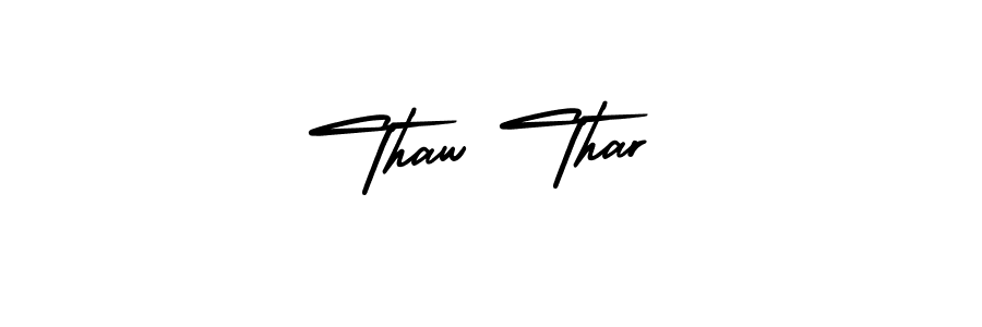 Create a beautiful signature design for name Thaw Thar. With this signature (AmerikaSignatureDemo-Regular) fonts, you can make a handwritten signature for free. Thaw Thar signature style 3 images and pictures png