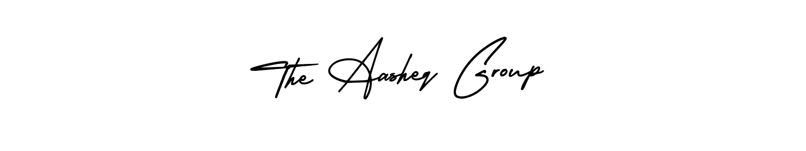 You should practise on your own different ways (AmerikaSignatureDemo-Regular) to write your name (The Aasheq Group) in signature. don't let someone else do it for you. The Aasheq Group signature style 3 images and pictures png