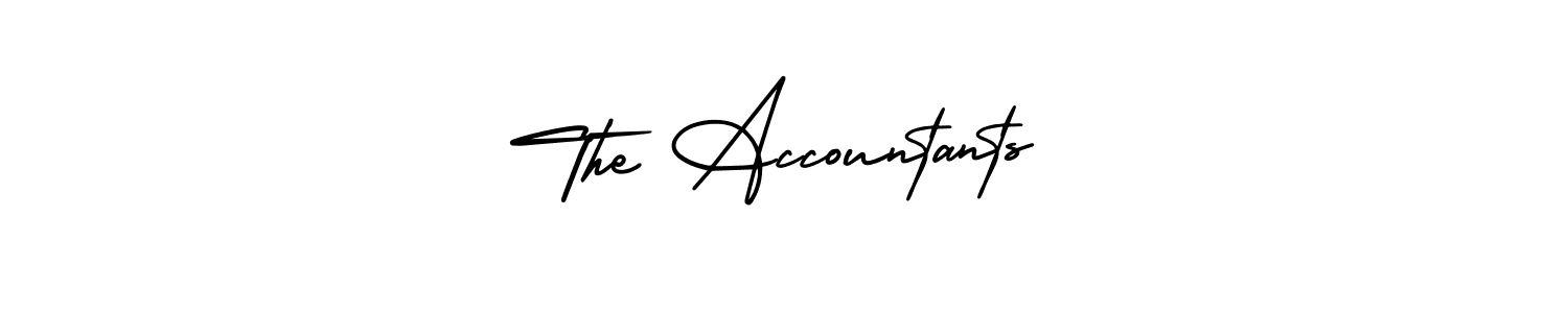 The best way (AmerikaSignatureDemo-Regular) to make a short signature is to pick only two or three words in your name. The name The Accountants include a total of six letters. For converting this name. The Accountants signature style 3 images and pictures png