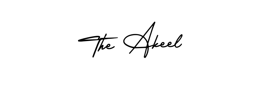 Use a signature maker to create a handwritten signature online. With this signature software, you can design (AmerikaSignatureDemo-Regular) your own signature for name The Akeel. The Akeel signature style 3 images and pictures png