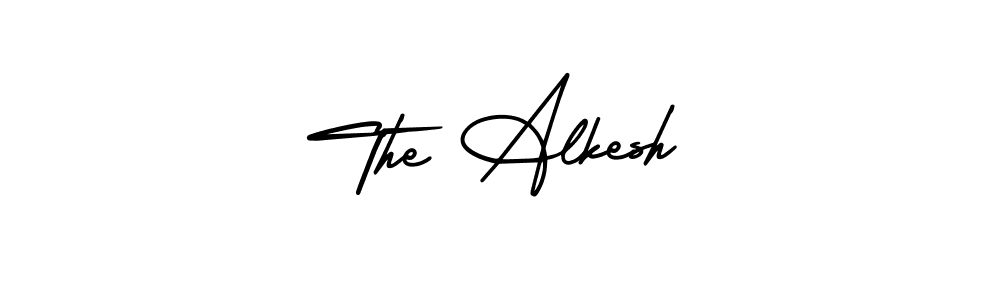 How to make The Alkesh name signature. Use AmerikaSignatureDemo-Regular style for creating short signs online. This is the latest handwritten sign. The Alkesh signature style 3 images and pictures png