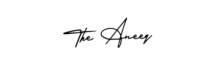 How to make The Aneeq name signature. Use AmerikaSignatureDemo-Regular style for creating short signs online. This is the latest handwritten sign. The Aneeq signature style 3 images and pictures png