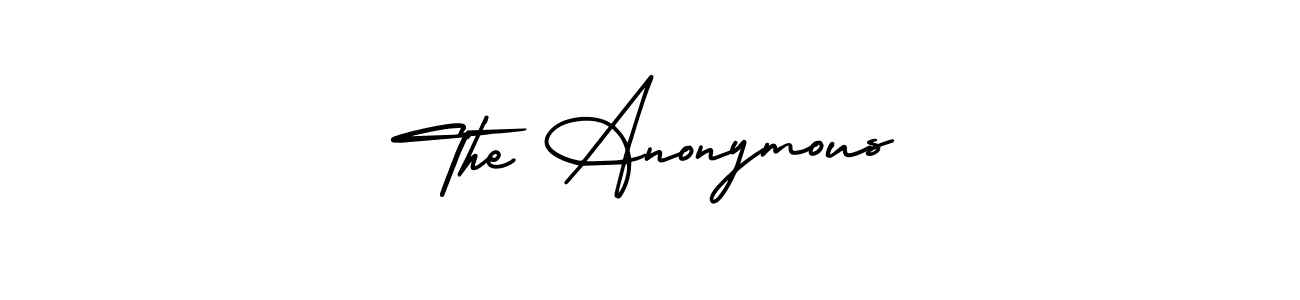 You should practise on your own different ways (AmerikaSignatureDemo-Regular) to write your name (The Anonymous) in signature. don't let someone else do it for you. The Anonymous signature style 3 images and pictures png