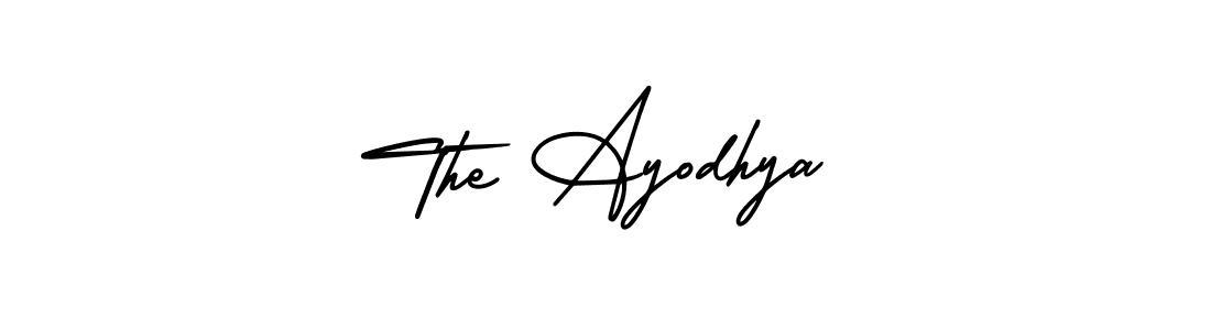 Make a beautiful signature design for name The Ayodhya. With this signature (AmerikaSignatureDemo-Regular) style, you can create a handwritten signature for free. The Ayodhya signature style 3 images and pictures png