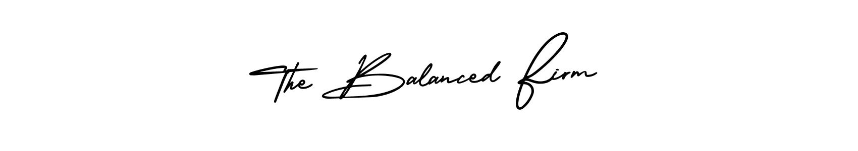 How to make The Balanced Firm name signature. Use AmerikaSignatureDemo-Regular style for creating short signs online. This is the latest handwritten sign. The Balanced Firm signature style 3 images and pictures png