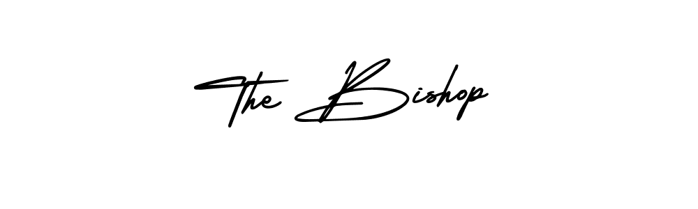 The Bishop stylish signature style. Best Handwritten Sign (AmerikaSignatureDemo-Regular) for my name. Handwritten Signature Collection Ideas for my name The Bishop. The Bishop signature style 3 images and pictures png