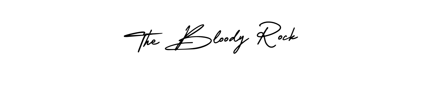 Use a signature maker to create a handwritten signature online. With this signature software, you can design (AmerikaSignatureDemo-Regular) your own signature for name The Bloody Rock. The Bloody Rock signature style 3 images and pictures png