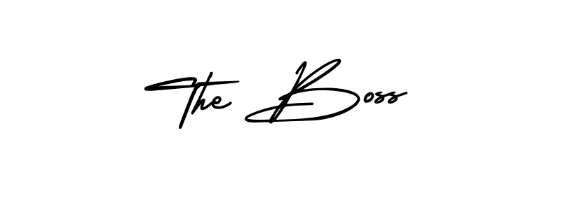 Create a beautiful signature design for name The Boss. With this signature (AmerikaSignatureDemo-Regular) fonts, you can make a handwritten signature for free. The Boss signature style 3 images and pictures png