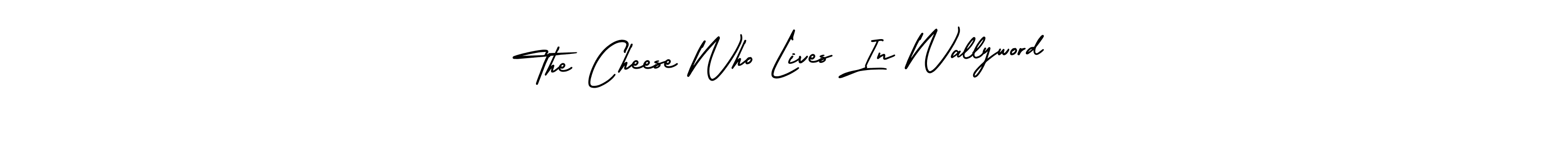 You should practise on your own different ways (AmerikaSignatureDemo-Regular) to write your name (The Cheese Who Lives In Wallyword) in signature. don't let someone else do it for you. The Cheese Who Lives In Wallyword signature style 3 images and pictures png