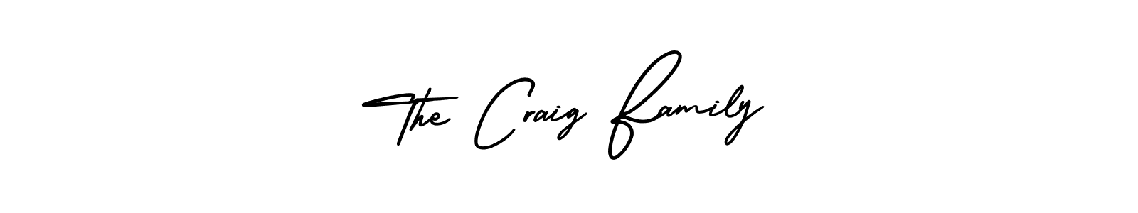 It looks lik you need a new signature style for name The Craig Family. Design unique handwritten (AmerikaSignatureDemo-Regular) signature with our free signature maker in just a few clicks. The Craig Family signature style 3 images and pictures png