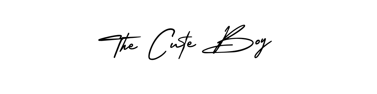 The Cute Boy stylish signature style. Best Handwritten Sign (AmerikaSignatureDemo-Regular) for my name. Handwritten Signature Collection Ideas for my name The Cute Boy. The Cute Boy signature style 3 images and pictures png