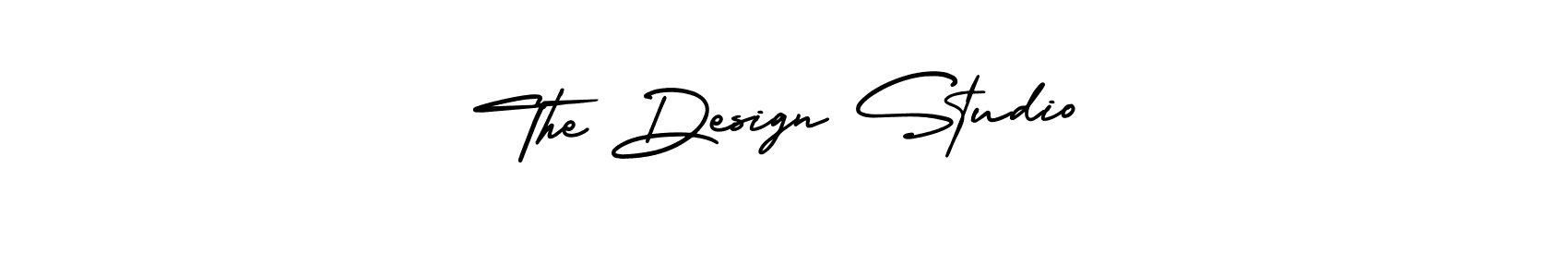 You should practise on your own different ways (AmerikaSignatureDemo-Regular) to write your name (The Design Studio) in signature. don't let someone else do it for you. The Design Studio signature style 3 images and pictures png