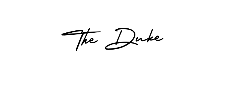 How to Draw The Duke signature style? AmerikaSignatureDemo-Regular is a latest design signature styles for name The Duke. The Duke signature style 3 images and pictures png