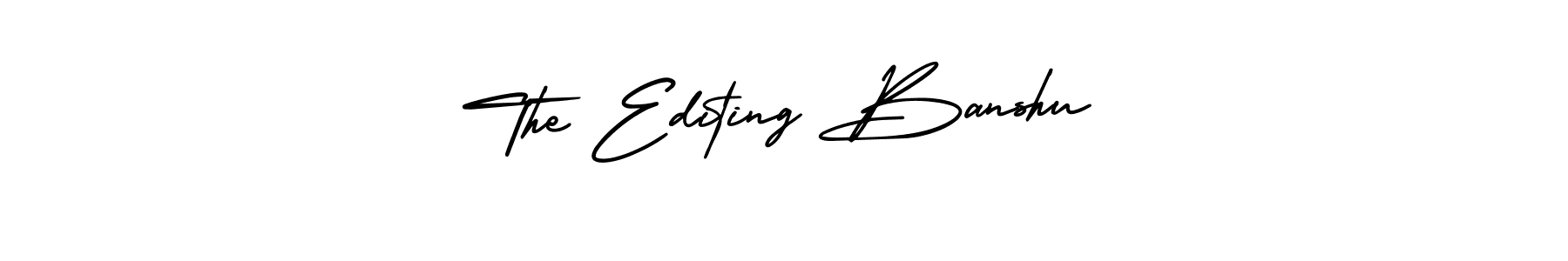 How to make The Editing Banshu name signature. Use AmerikaSignatureDemo-Regular style for creating short signs online. This is the latest handwritten sign. The Editing Banshu signature style 3 images and pictures png