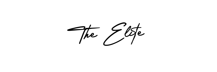 The Elite stylish signature style. Best Handwritten Sign (AmerikaSignatureDemo-Regular) for my name. Handwritten Signature Collection Ideas for my name The Elite. The Elite signature style 3 images and pictures png